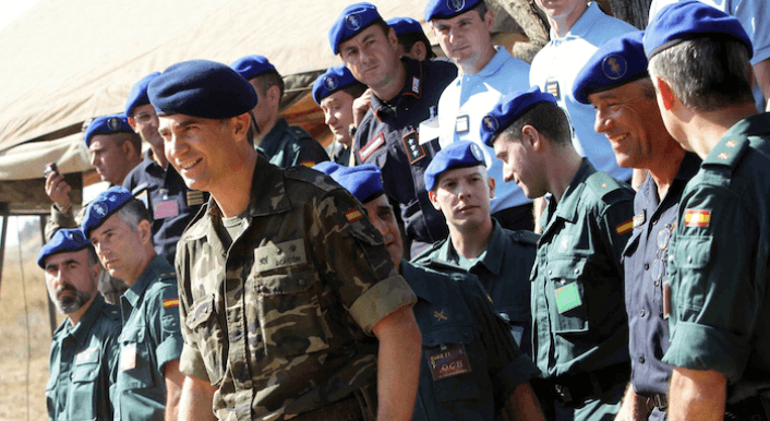 Eine Aufnahme von Mitgliedern der Eurogendfor aus dem Jahr 2011 in Spanien