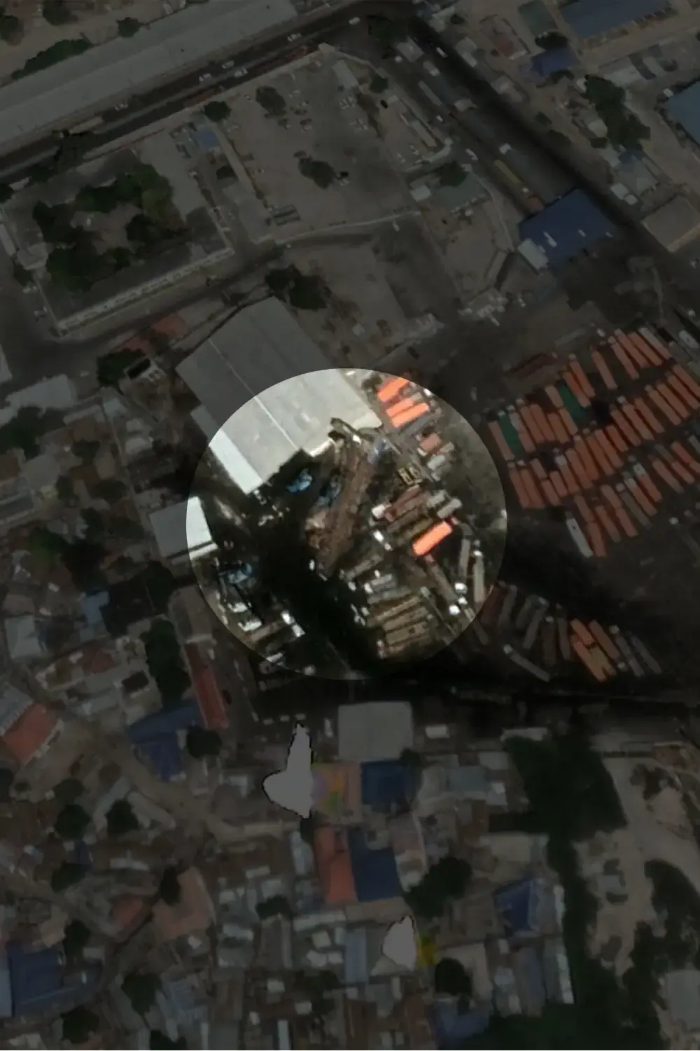 Satellitenbild eines Förderbands in Mogadisch