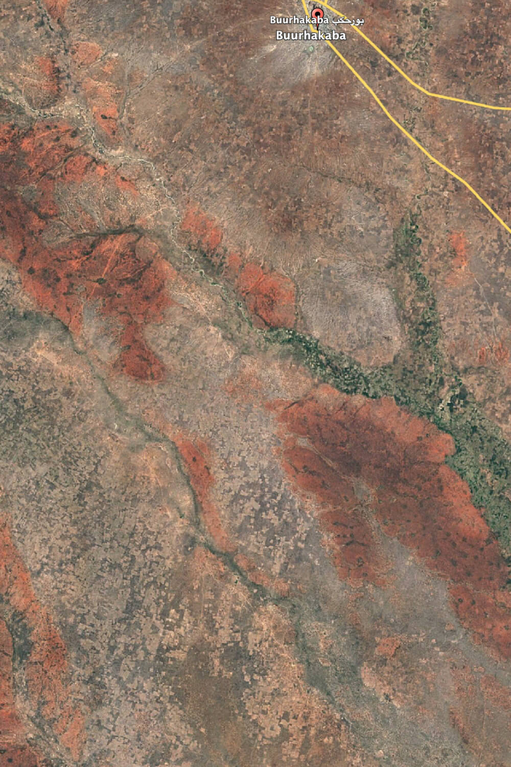 Satellitenbild Buurhakaba 2020