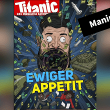 Ein manipuliertes Bild soll das Oktober-Cover der Titanic zeigen.
