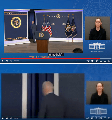 Der Vergleich des Videos vom Weißen Haus und jenem, das auf Twitter verbreitet wird.