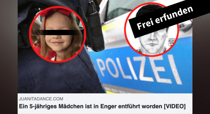 Facebook-Falschmeldung über angebliche Entführung in Enger