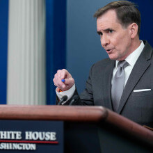 John Kirby ist der Sprecher des Nationalen Sicherheitsrats der USA