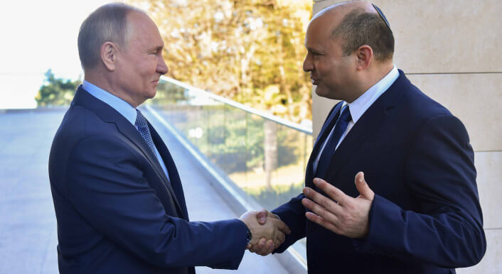 Wladimir Putin und Naftali Bennett trafen sich erstmals im Jahr 2021
