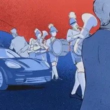 Illustration zeigt feiernde Menschen