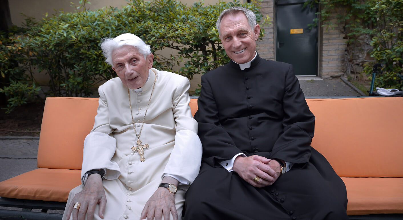 Pope Emeritus Benedict XVI and Monsignor Georg Gaenswein