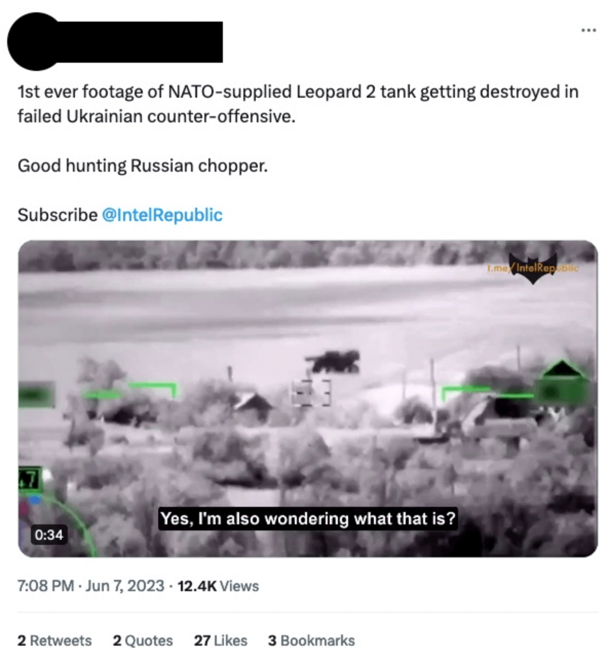In diesem Video, das tausende Male auf Twitter angezeigt wurde, soll angeblich ein Panzer zu sehen sein