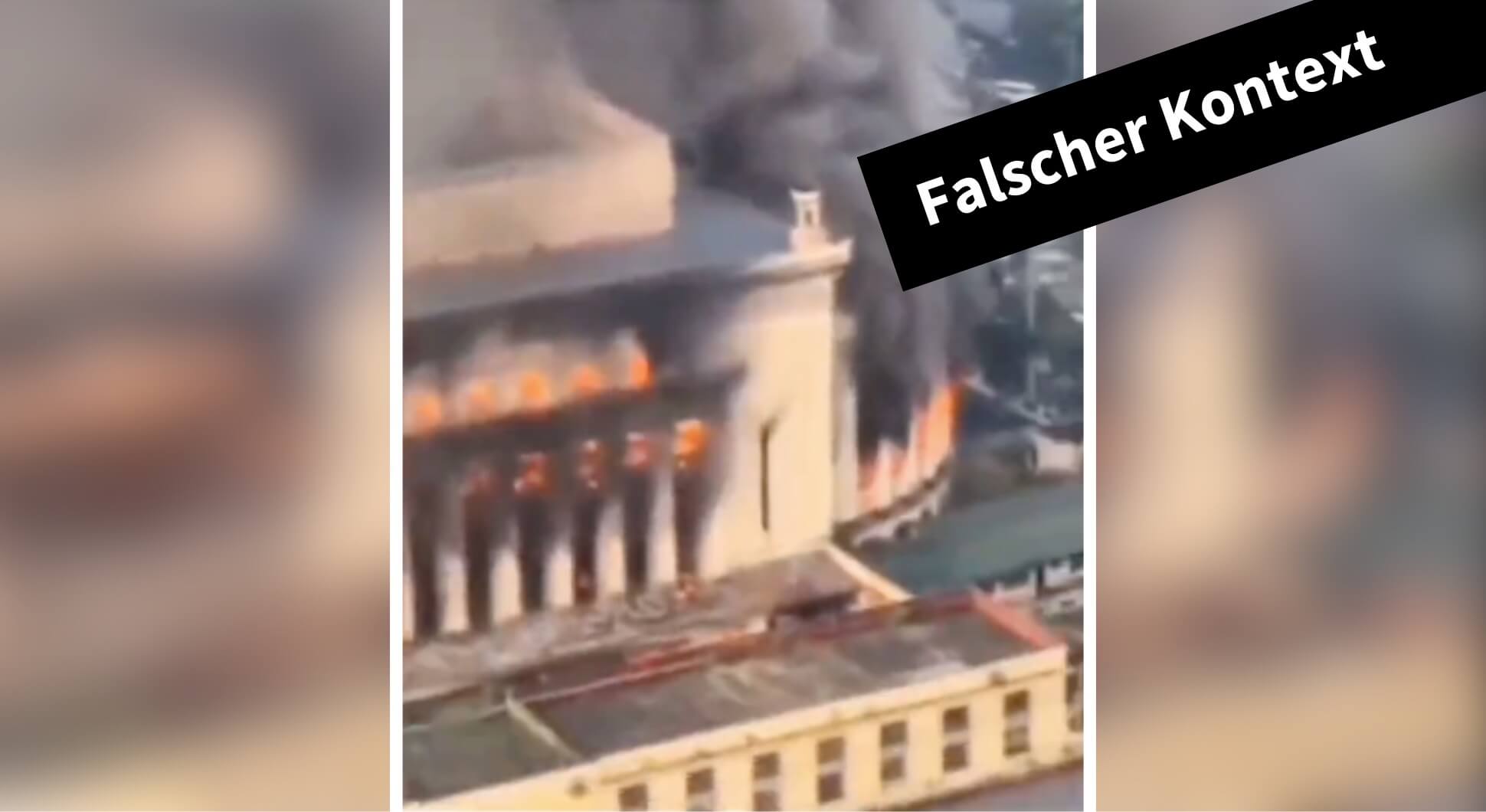 Video menunjukkan kantor pos terbakar di Filipina