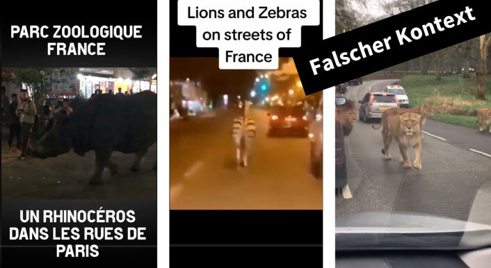 Diese Tiktok-Videos stehen nicht in Zusammenhang mit den Ausschreitungen in Frankreich.