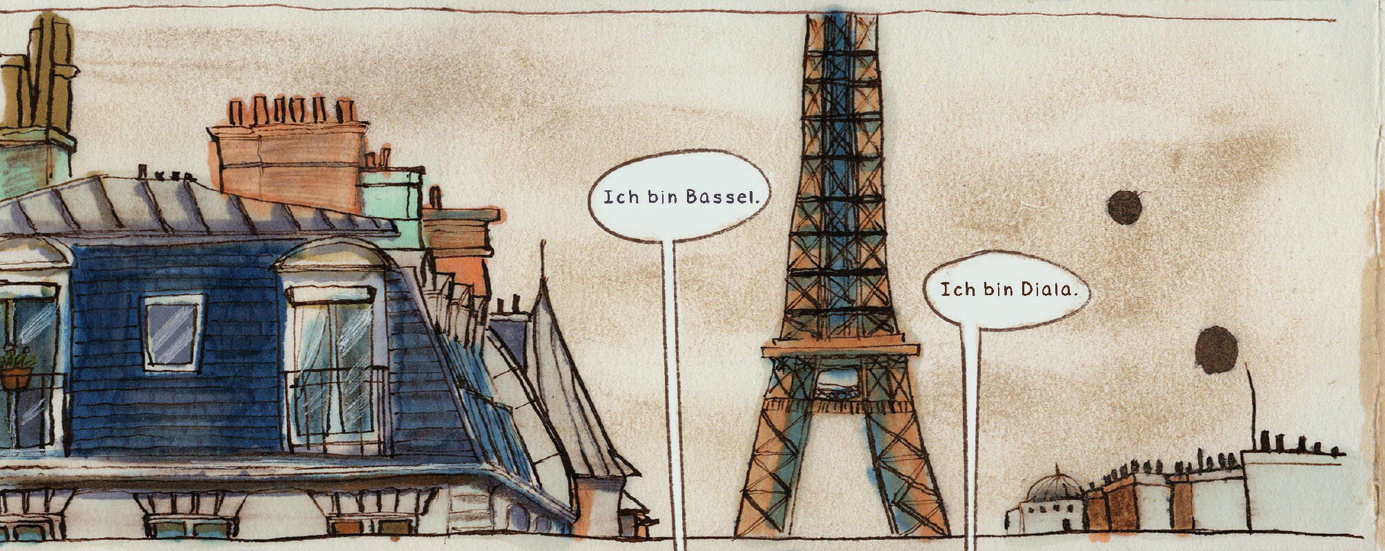 erstes Treffen von Diala und Bassel in Paris, S. 16