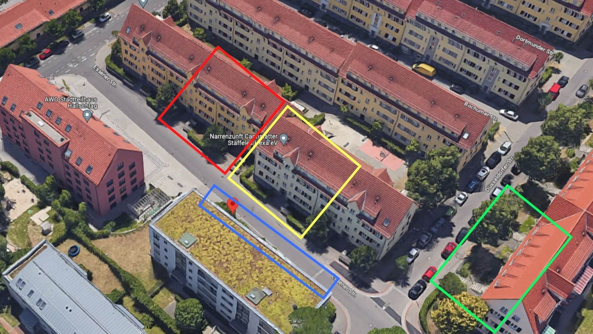 Google Maps Aufnahme aus Stuttgart.
