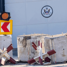 Eine Aufnahme der US-Botschaft in Beirut.