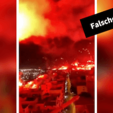 Ausschnitt eines Videos, das sich aktuell in Sozialen Netzwerken verbreitet und Angriffe Israels auf den Gazastreifen zeigen soll. Warum das unplausibel ist, erklären wir im Faktencheck (Quelle: X; Screenshot und Collage: CORRECTIV.Faktencheck)