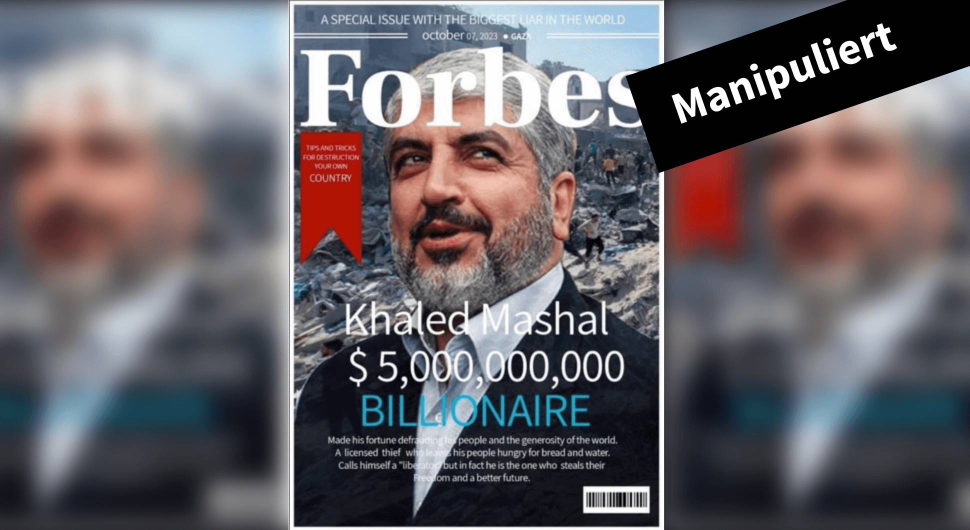Online kursiert dieses gefälschte Titelblatt des US-Finanzmagazins Forbes