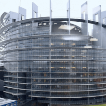 Eine Aufnahme des Gebäudes des Europäischen Parlaments in Straßburg.