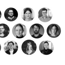 Das Faktencheck-Team von CORRECTIV (links) und Reporterin Annika Joeres (rechts) (Credit: Ivo Mayr, Collage: CORRECTIV)