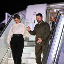 Olena Selenska mit Wolodymyr Selenskyj in Ottawa, Kanada am 21. September 2023.