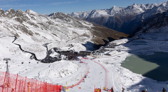 Aufnahme des Rettenbachgletschers oberhalb der Piste