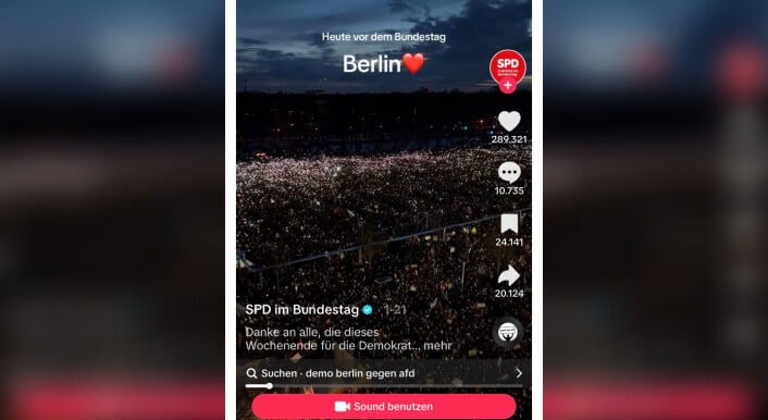 Ein Tiktok-Video der SPD-Bundestagsfraktion.