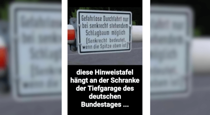 Collage von dem angeblichen Schild