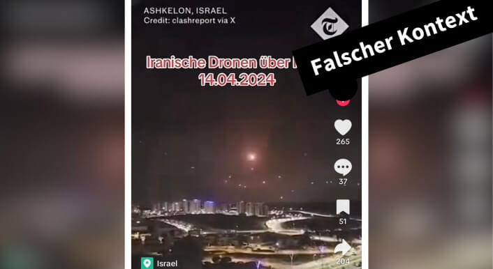 Dieses Video aus Israel steht aktuell in einem falschen Kontext.