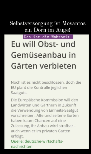 EU: Nein, der Anbau von Obst und Gemse wird nicht verboten