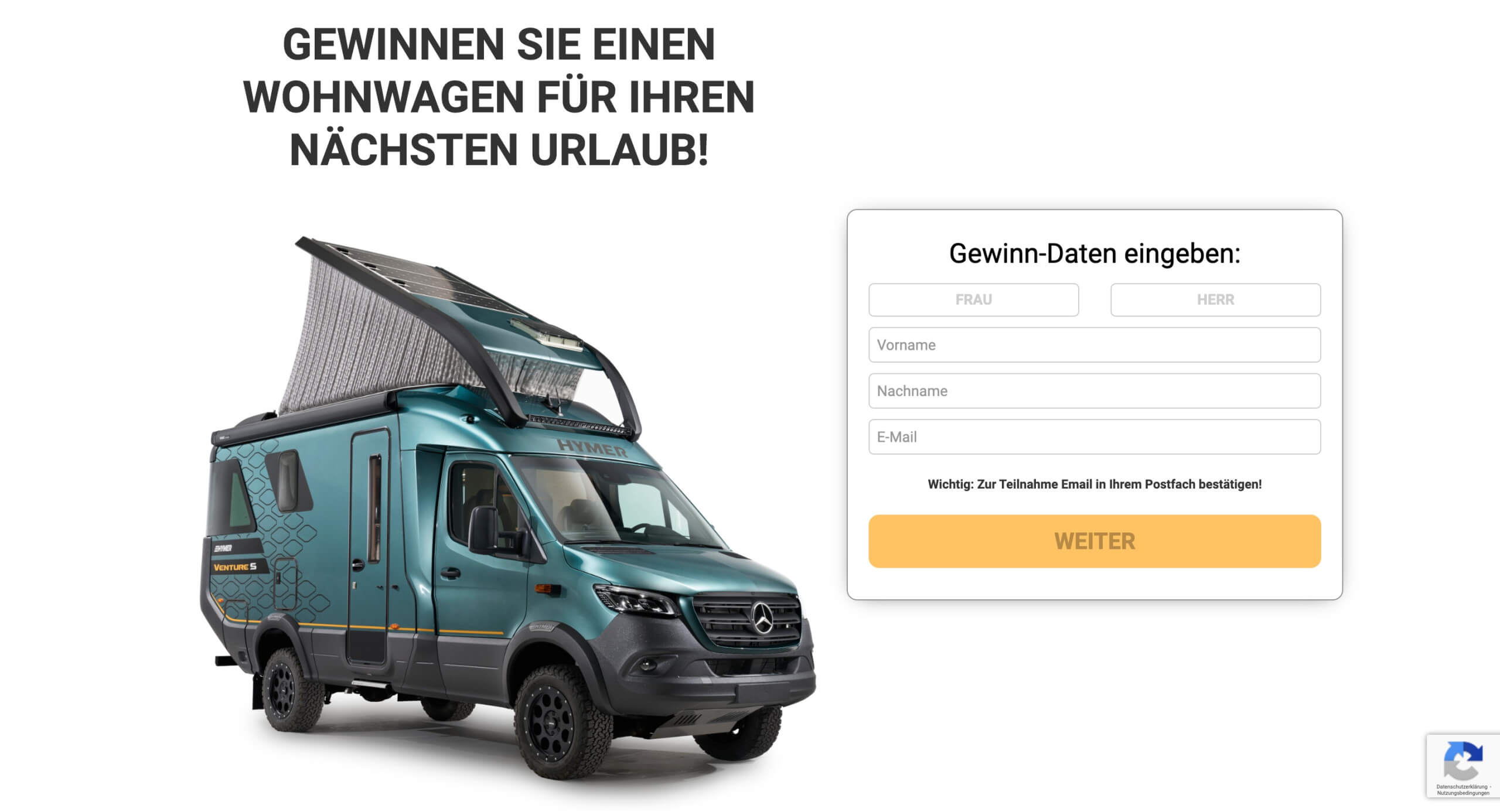 Das Fake-Gewinnspiel führt zu dieser Webseite.