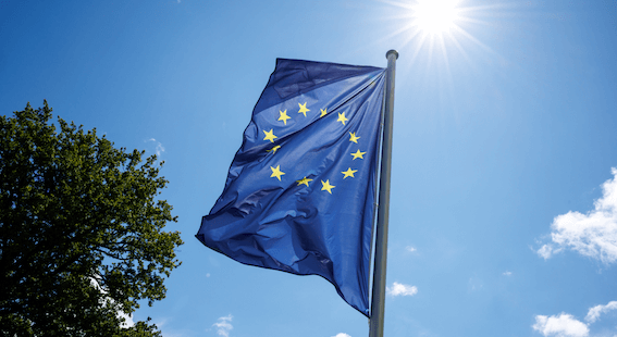 Foto einer EU-Flagge.
