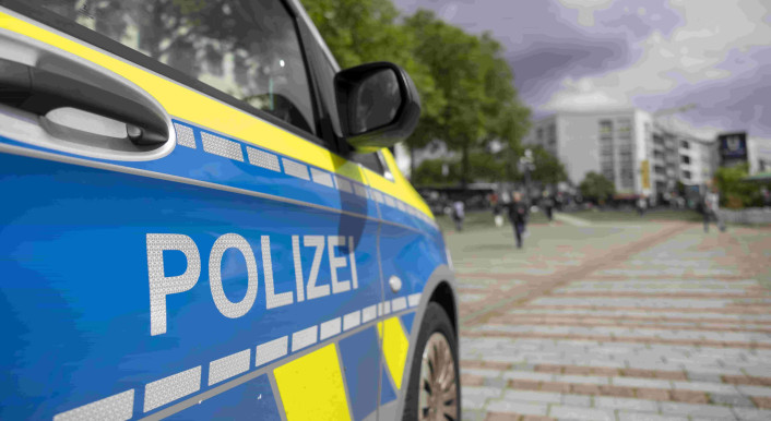 Polizeiauto in Köln.