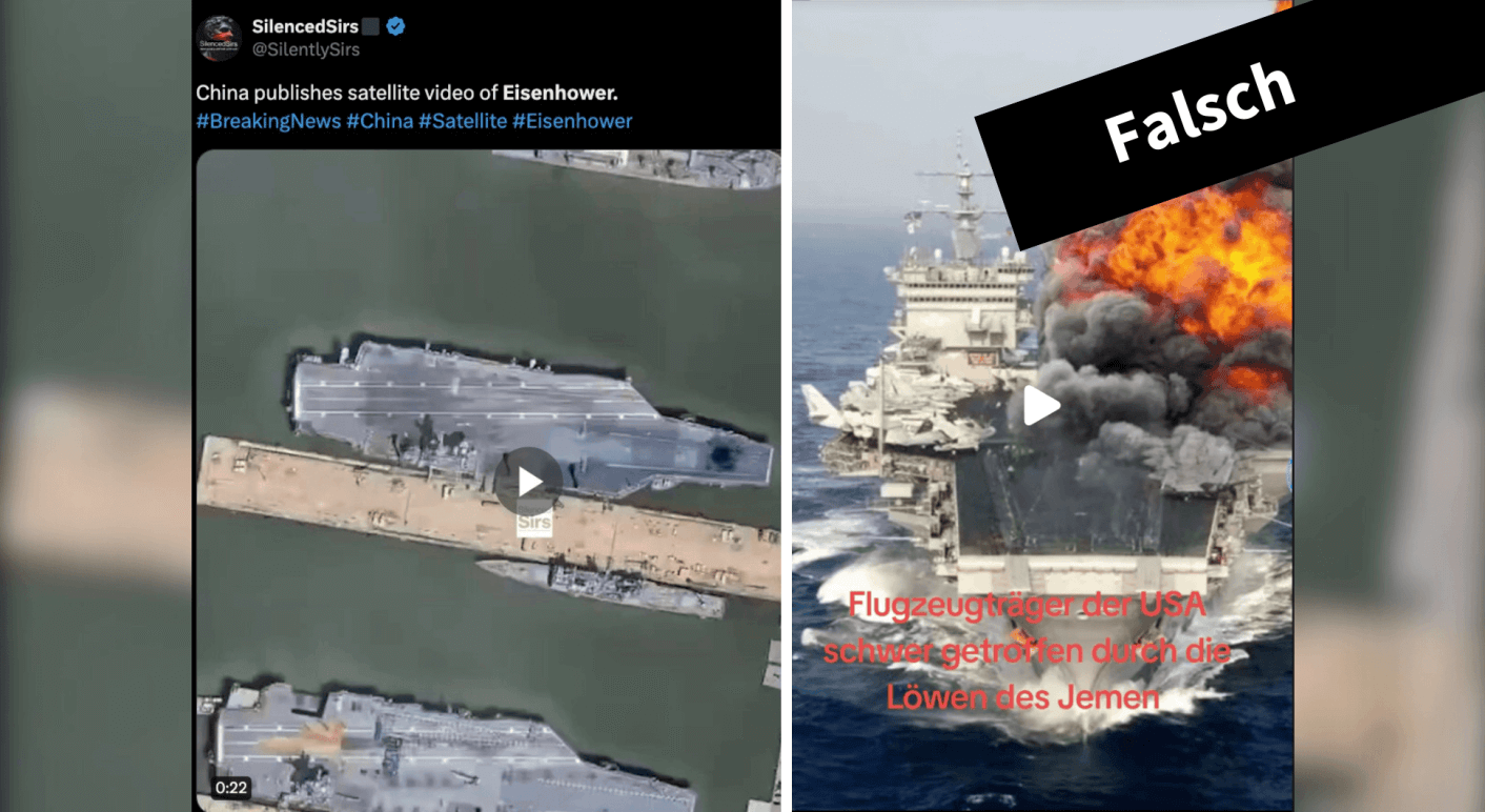 Kein Huthi-Angriff im Roten Meer: Was hinter diesen Bildern der „USS Eisenhower“ steckt
