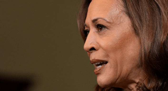 Nahaufnahme von Kamala Harris.