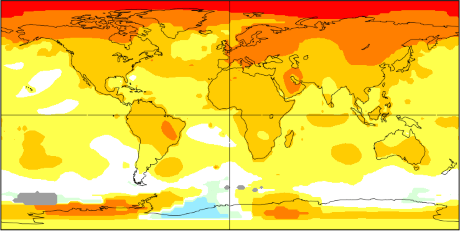 Klimawandel: Karte der Nasa zur globalen Erwärmung