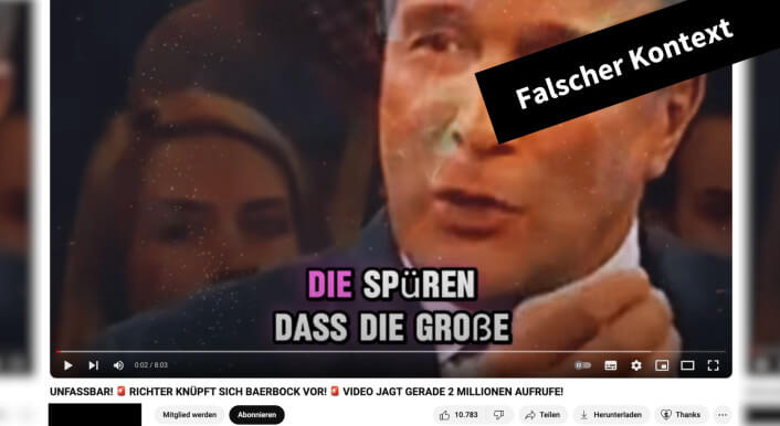 Ein irreführender Titel unter einem Youtube-Video mit Alexander Hold soll Nutzerinnen und Nutzer zum Klicken verleiten