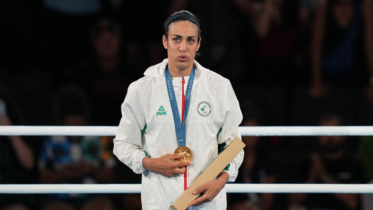 Die algerische Boxerin Imane Khelif gewann bei Olympia 2024 Gold – im Netz schlugen ihr Hass und Desinformation entgegen (Quelle: Ulrik Pedersen / Picture Alliance / Zumapress.com)