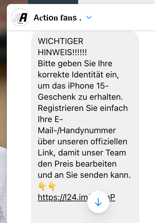 Die Betreiber der Seite fordern weitere Kontaktdaten, um einen Preis in Form eines iPhones zu erhalten (Quelle: Facebook; Screenshot: CORRECTIV.Faktencheck).