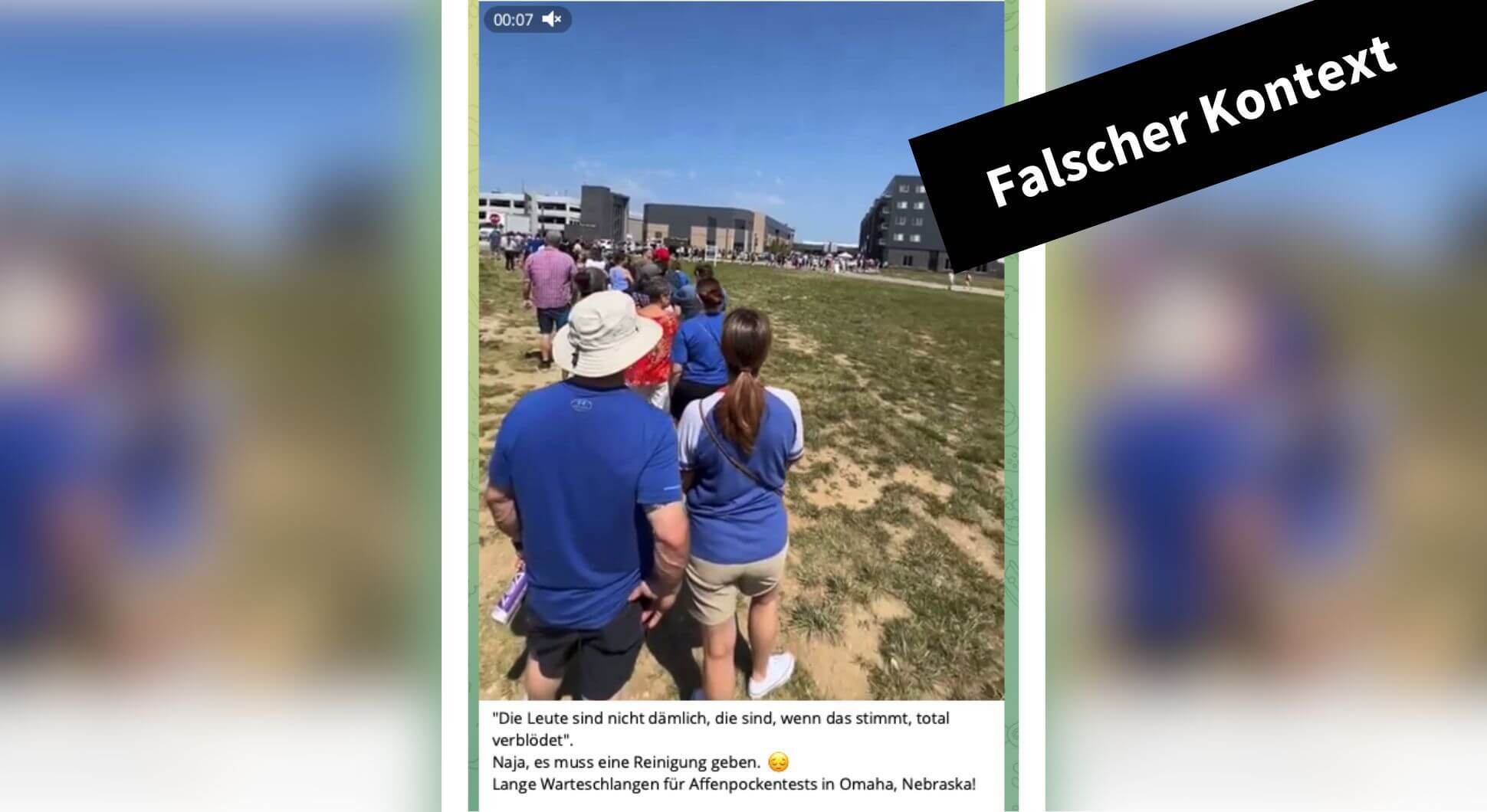 Collage mit dem Video in einem Telegrambeitrag