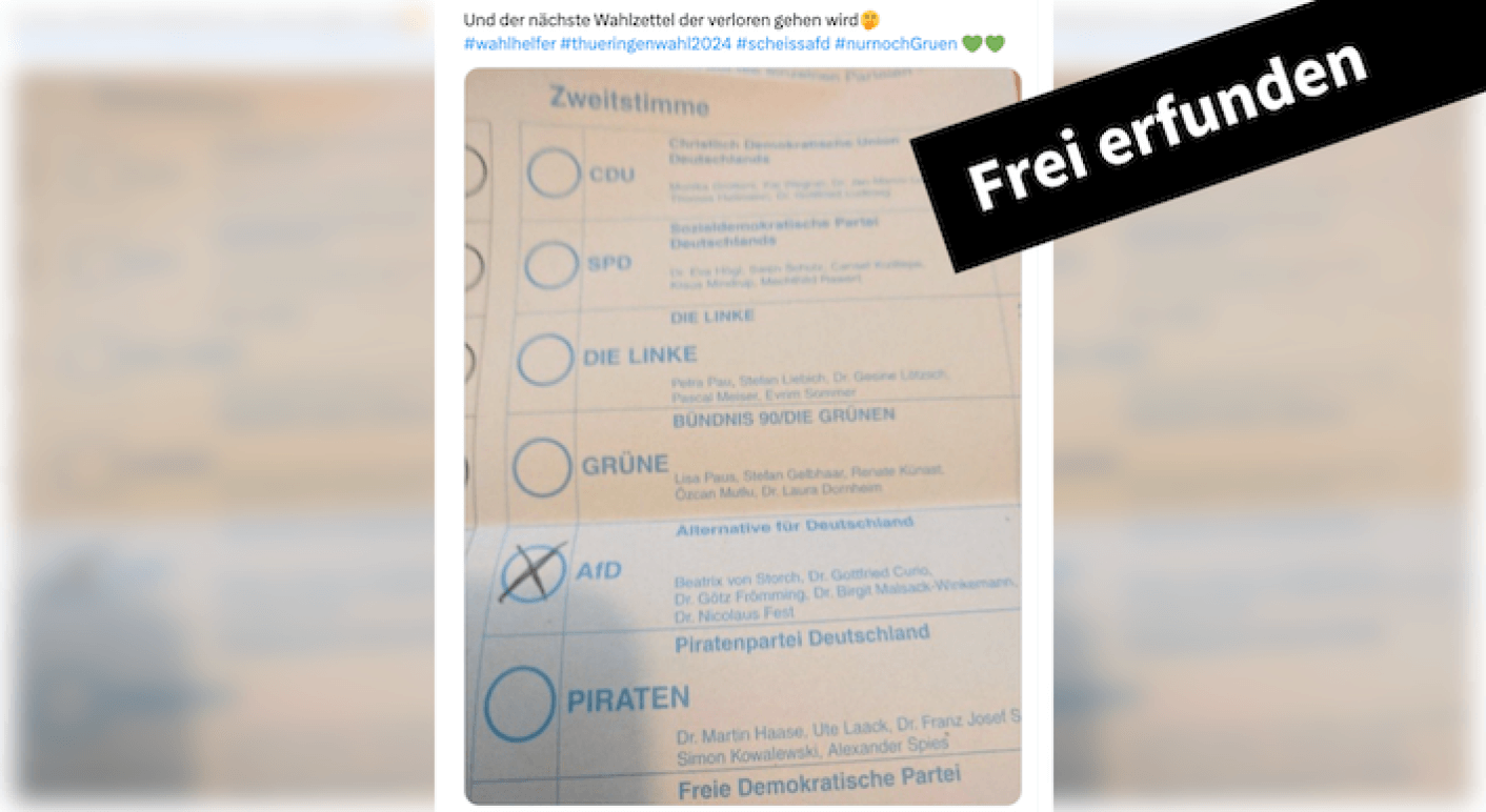 Foto von angeblich in Thüringen vernichteten Wahlzetteln ist von 2017