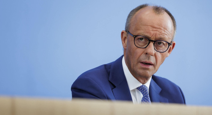 Friedrich Merz bei der Bundespressekonferenz