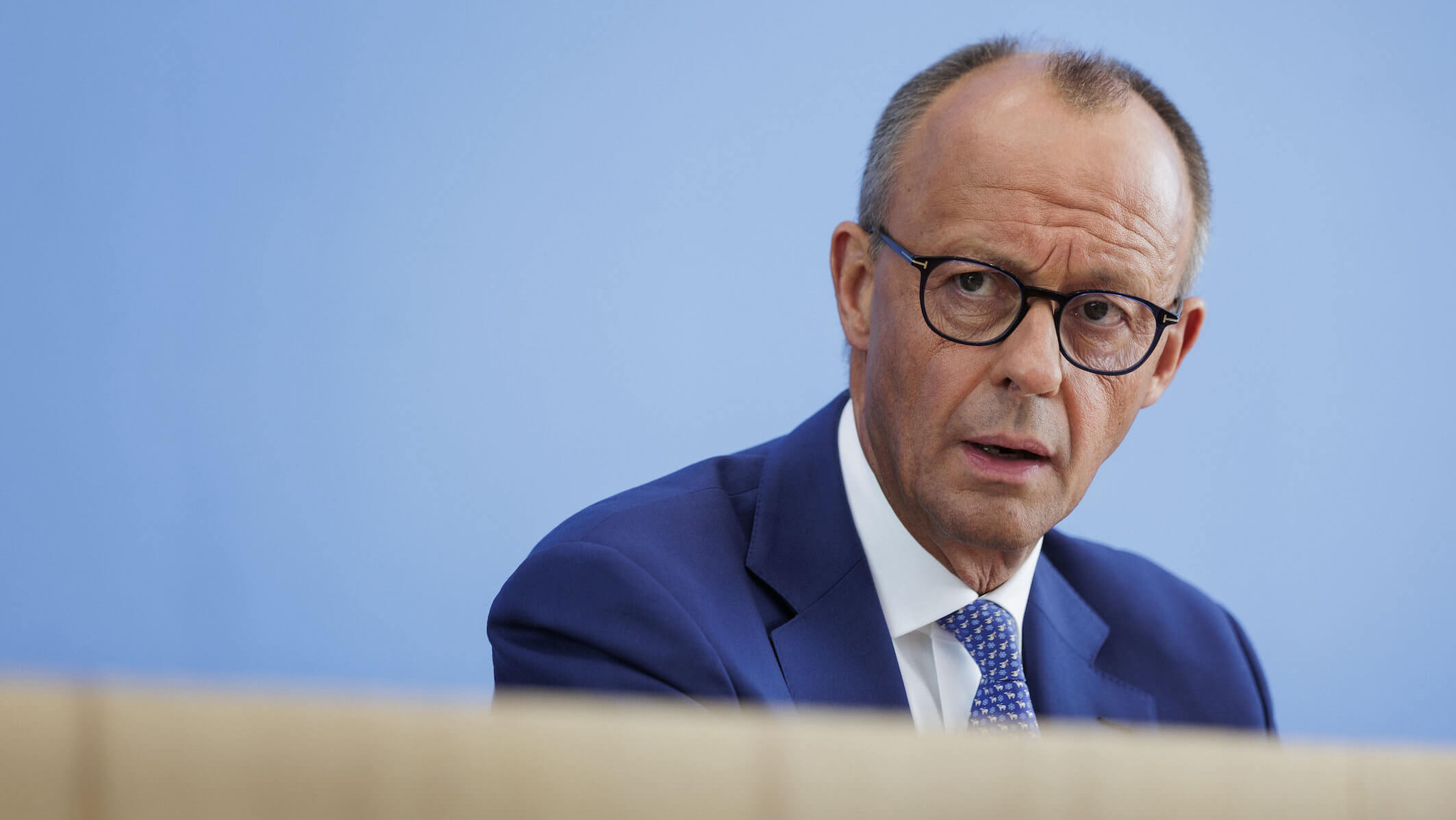 Friedrich Merz bei der Bundespressekonferenz