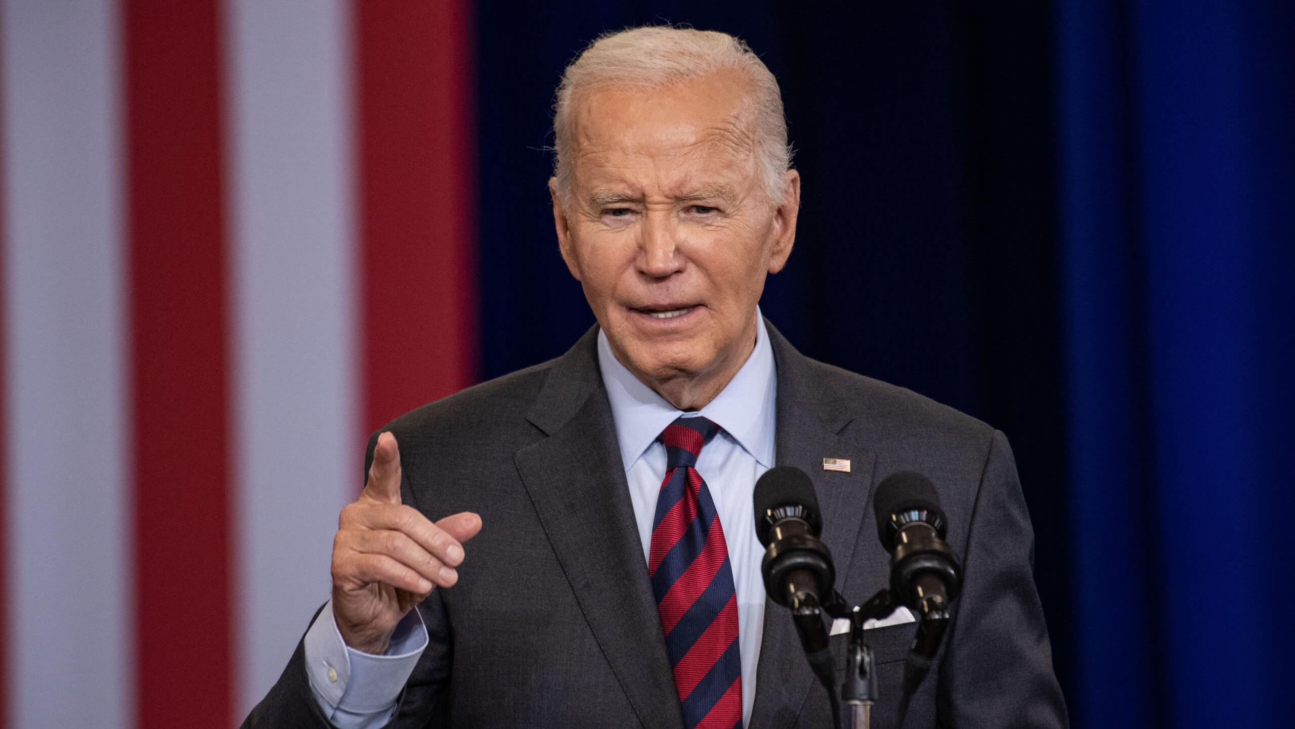 Joe Biden bei einer Rede in New Hampshire