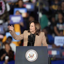 Kamala Harris bei einem Wahlkampfauftritt in den USA: