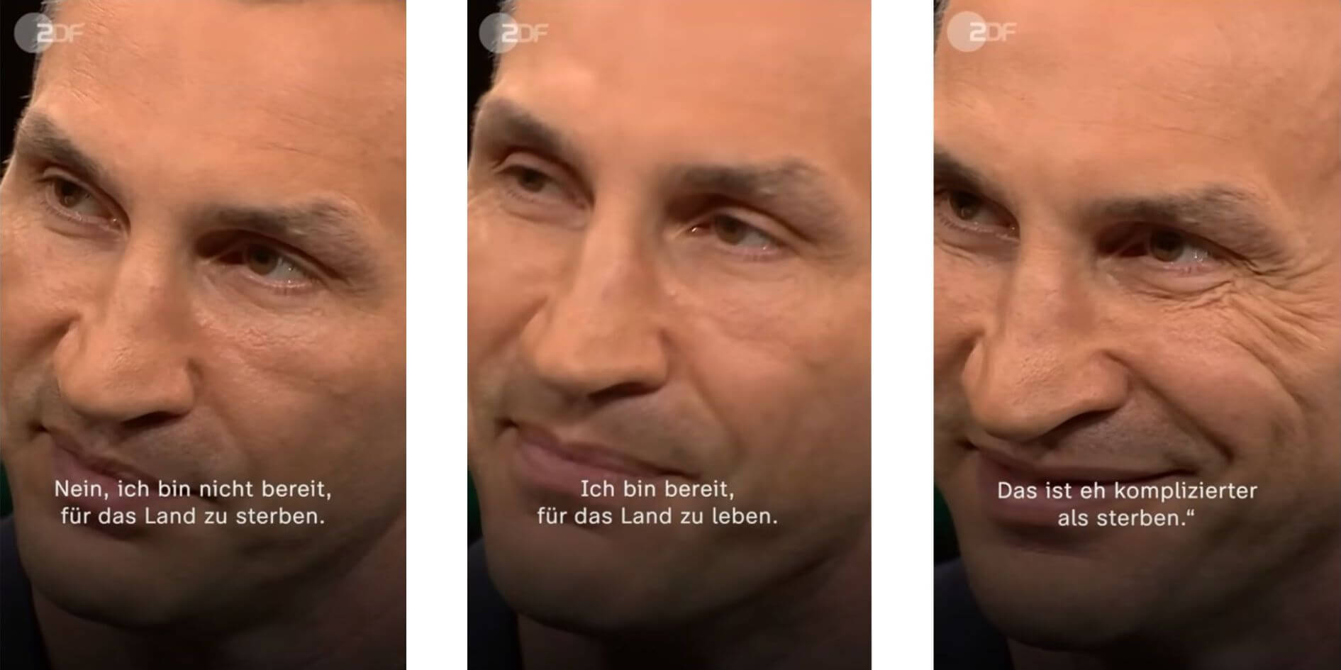 Ausschnitte aus einer Markus Lanz-Sendung von Wladimir Klitschko.