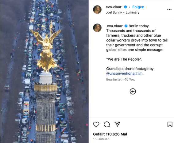 Das Video wurde schon am 15. Januar 2024 auf Instagram veröffentlicht (Quelle: Instagram; Screenshot: CORRECTIV.Faktencheck)