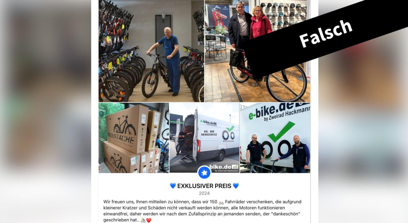 e-bike-fake-gewinnspiel-zweirad-hackmann-facebook-falsch-betrug