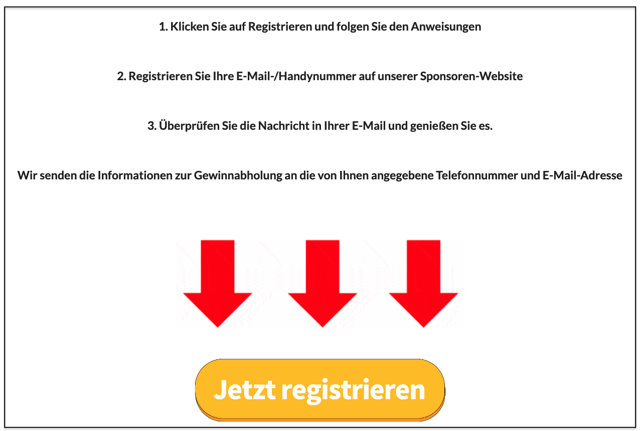 Wer über das Fake-Gewinnspiel auf einer Webseite landet, wird aufgefordert, seine persönlichen Daten einzugeben. Laut Impressum landen diese bei einer Firma namens Global Lead Generation Ltd. (Screenshot: CORRECTIV.Faktencheck)