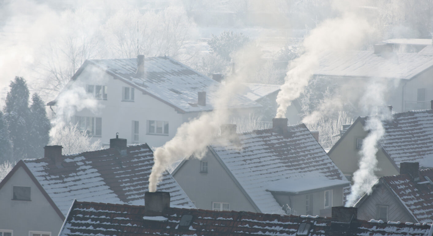 Smoking roofs in winter