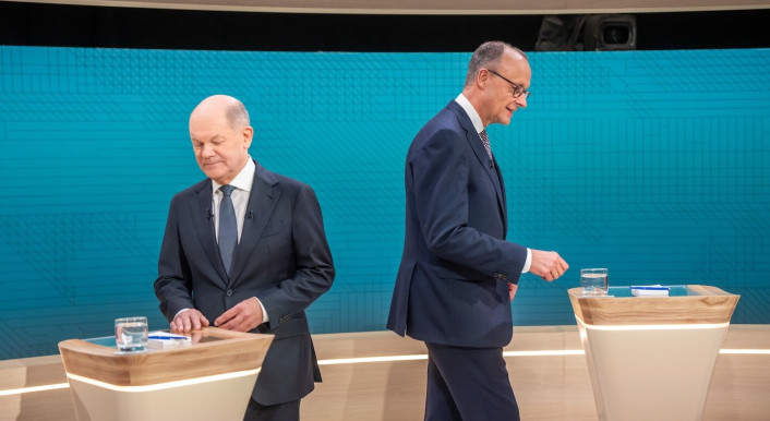 Scholz und Merz im TV-Duell