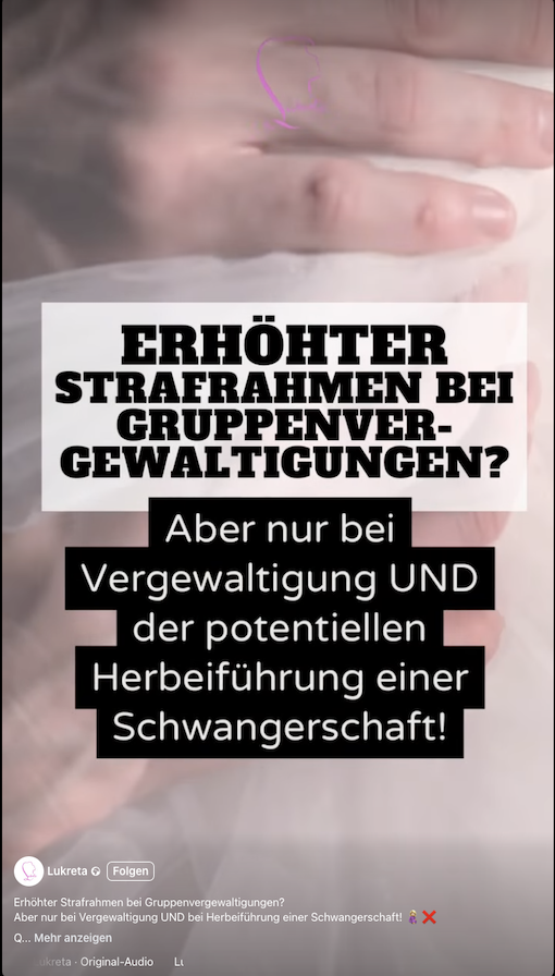 Beitrag bei Facebook mit der Behauptung