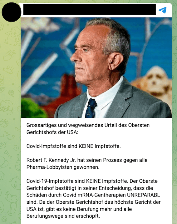 Telegram-Beitrag