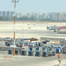 Der Ben Gurion Flughafen in Tel Aviv